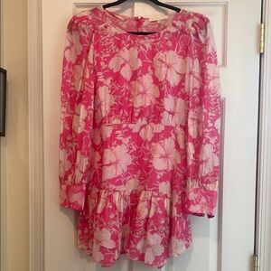 LoveShackFancy Pink Floral Dress